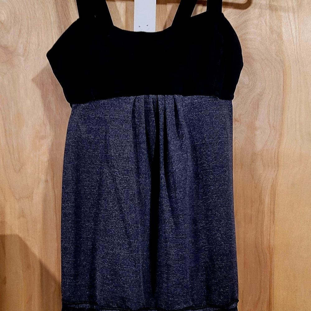 lululemon athletica Black and Gray Tank Top